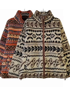 JSNZ10108 新款时尚民族风羊羔毛外套