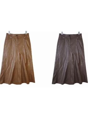 AS302 新款韩版后开叉女士半身裙皮裙 【15】