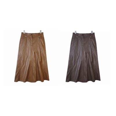 AS302 新款韩版后开叉女士半身裙皮裙 【15】