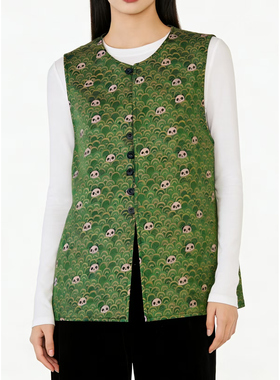 LZ9402 新款时尚简约油蜡皮双面穿女士马甲