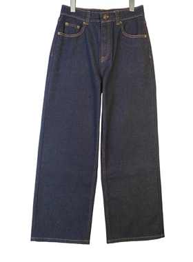 DK404 新款时尚复古丹宁蓝女士牛仔裤