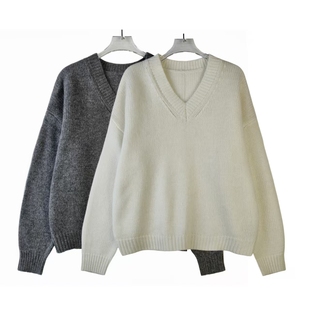 韩版 时尚 V领女士毛衣 新款 QQR1955