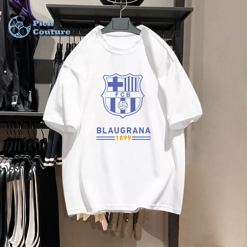 巴萨短袖T恤纯棉男宽松大码