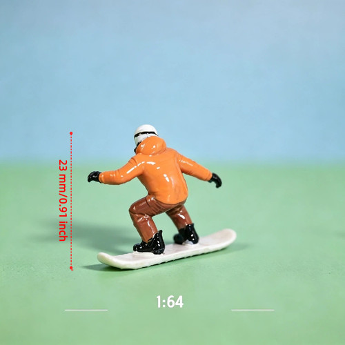 1:43&1:64&1:87 比例-都市生活 单板滑雪滑行转弯-白色滑雪头盔