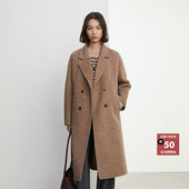 新款 恩瑞妮专柜同款 2025冬季 百搭显瘦气质淑女呢子大衣外套女