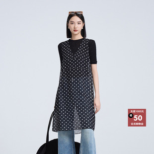 时尚 新款 百搭显瘦气质淑女连衣裙女中长裙 2025秋季 恩瑞妮专柜同款