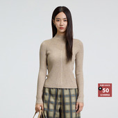 恩瑞妮专柜同款 上衣女 百搭显瘦气质淑女针织衫 2025冬季 新款