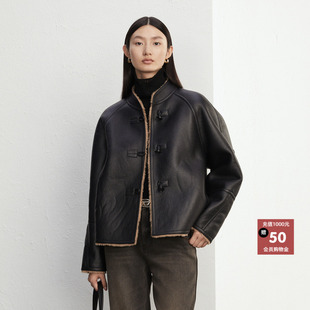 恩瑞妮专柜同款2025冬季新款双面穿绵羊毛仿皮衣休闲外套上衣女