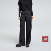 长裤 恩瑞妮专柜同款 宽松显瘦气质淑女休闲裤 女工装 2025冬季 新款