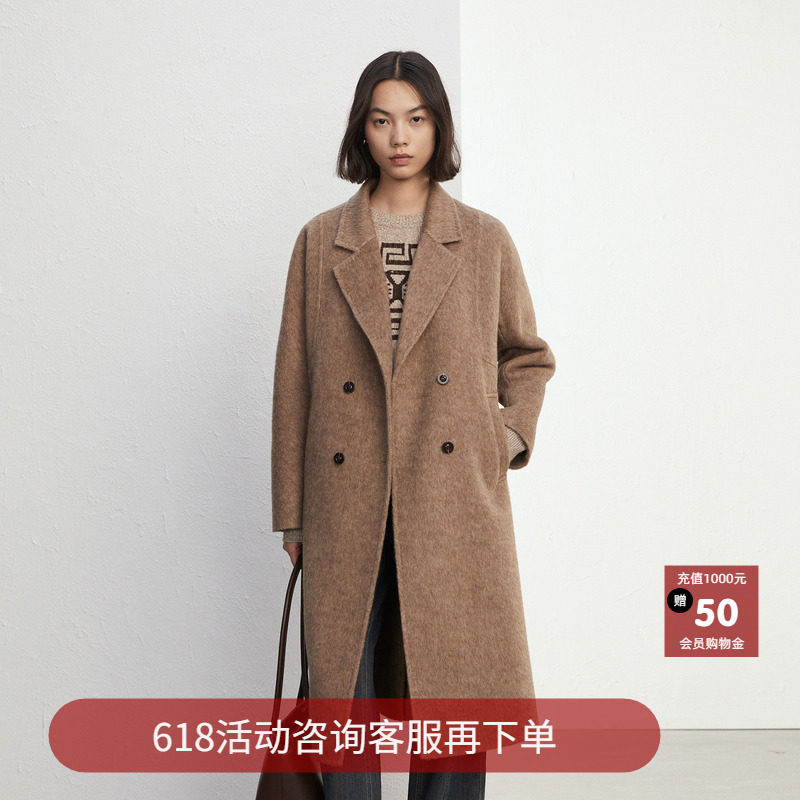 恩瑞妮专柜同款2025冬季新款百搭显瘦气质淑女呢子大衣外套女