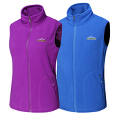 加厚摇粒绒背心马夹双面保暖抓绒衣 大码 户外秋冬季 抓绒马甲女男士