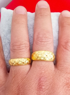 久不掉色欧币风仿黄金老九门对戒