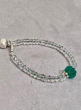 财运纳福红玛瑙手串纯银手链女款