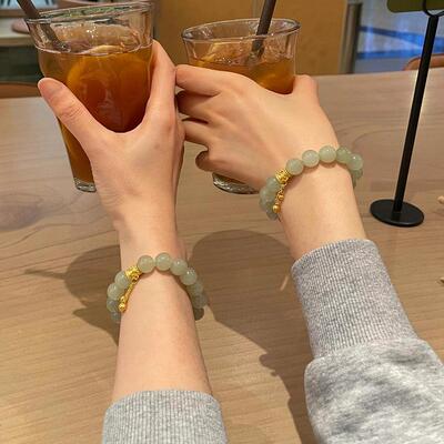 晴水和田玉手串闺蜜气质百搭显白