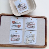 韩国闪闪爱心发夹宝宝不伤发bb夹儿童可爱碎发夹边夹女孩发饰头饰