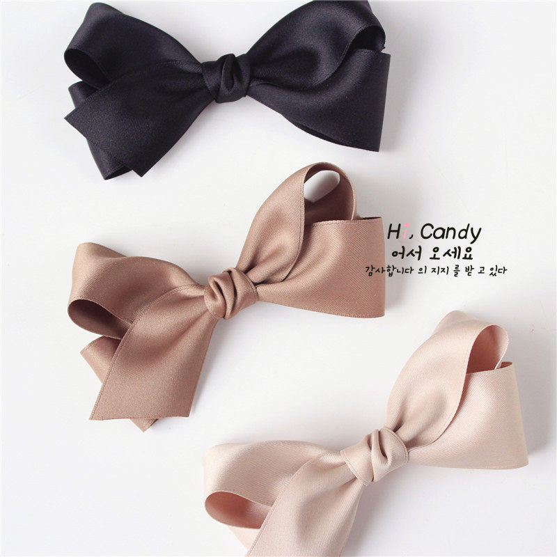 Candy bowtie 韩国丝滑大蝴蝶结发夹儿童顶夹宝宝马尾发饰可亲子