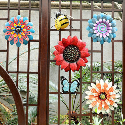 户外蝴蝶露台院子造景墙面装饰