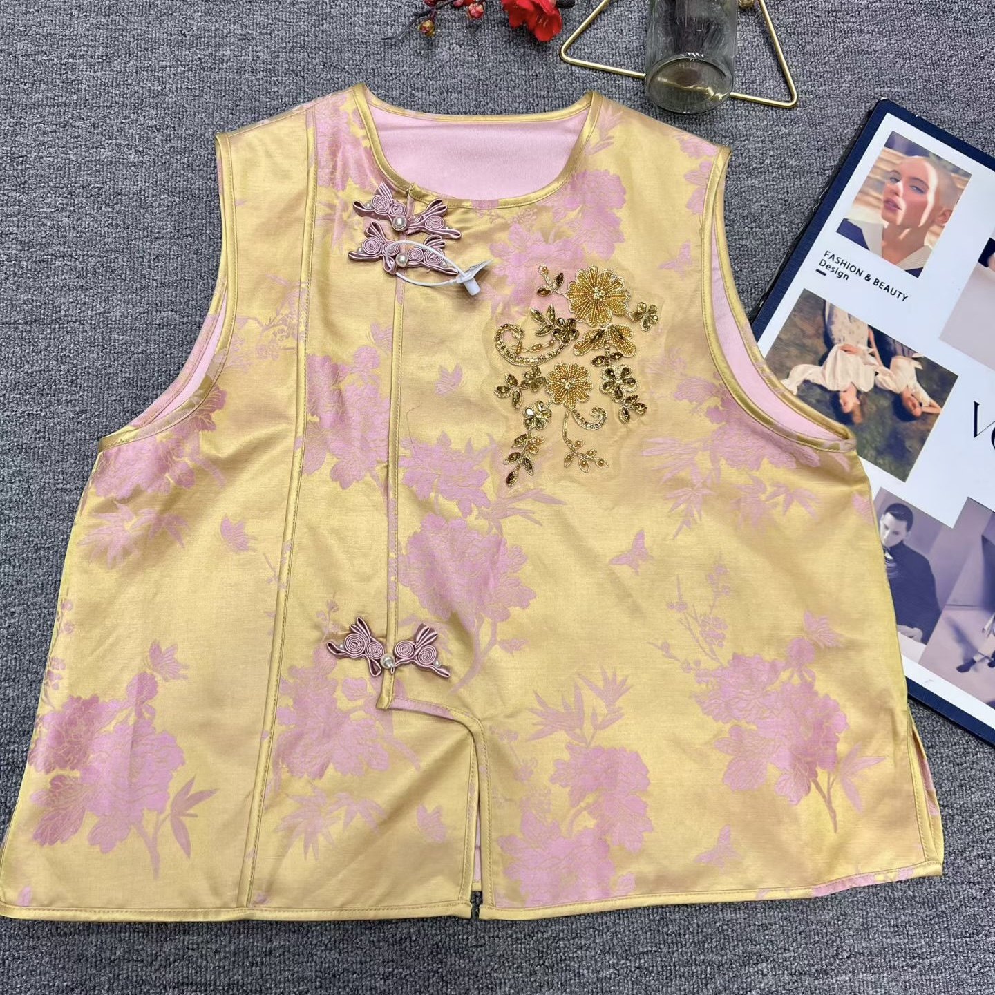 云禾锦2026春季新款国风复古女新中式高级感提花刺绣马甲上衣外套,女装/女士精品,马夹,淘宝优惠券,粉丝福利购,淘宝优惠卷