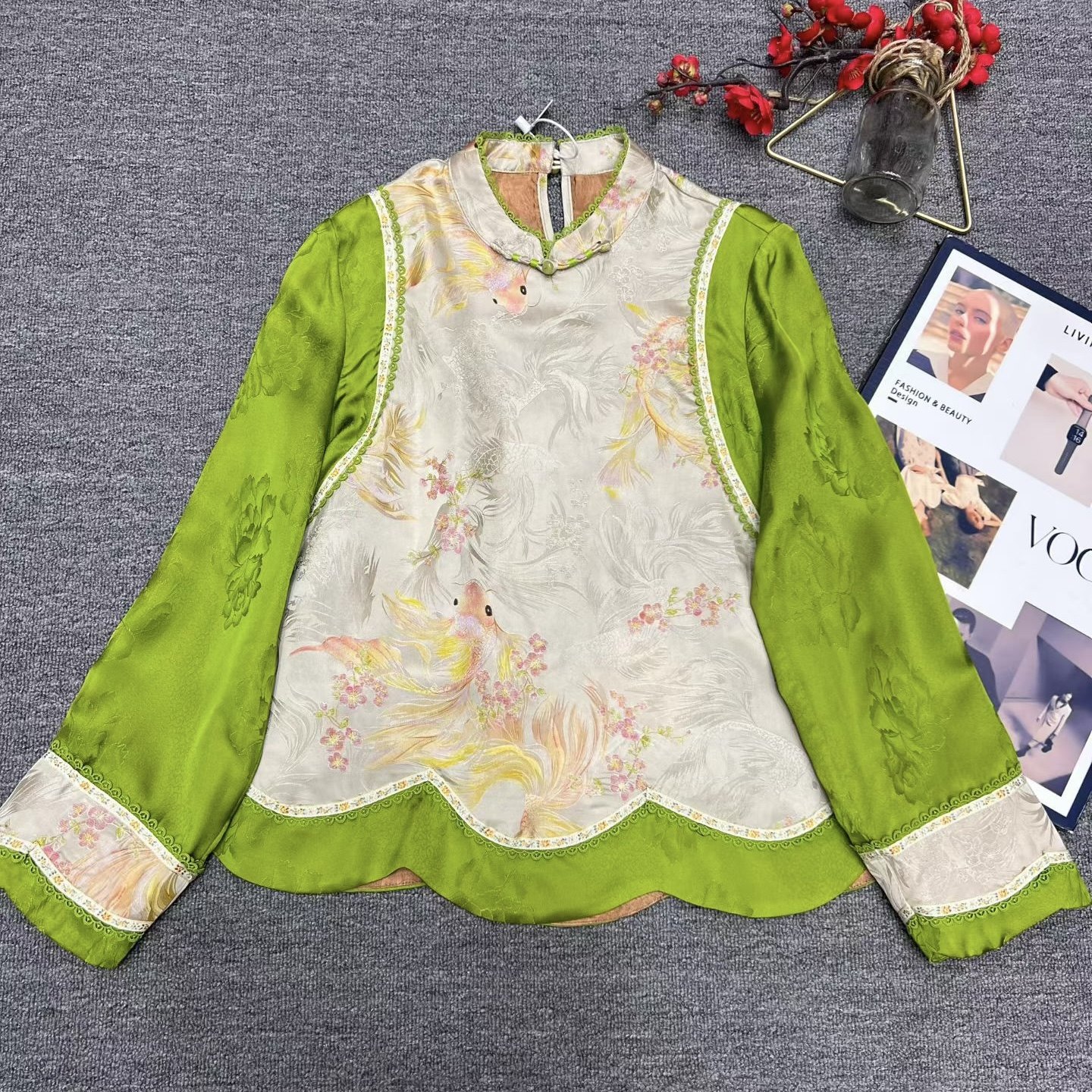 云禾锦2026春季新款国风复古轻奢女新中式高级感提花长袖上衣外套,女装/女士精品,上衣,淘宝优惠券,粉丝福利购,淘宝优惠卷