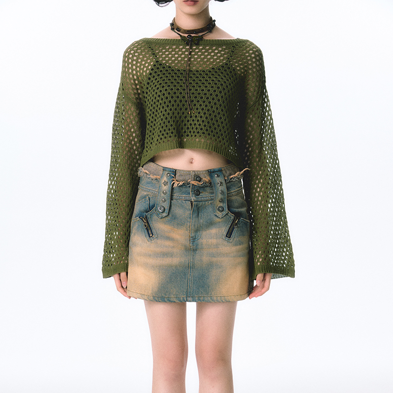 杨二大梦牛仔半身短裙