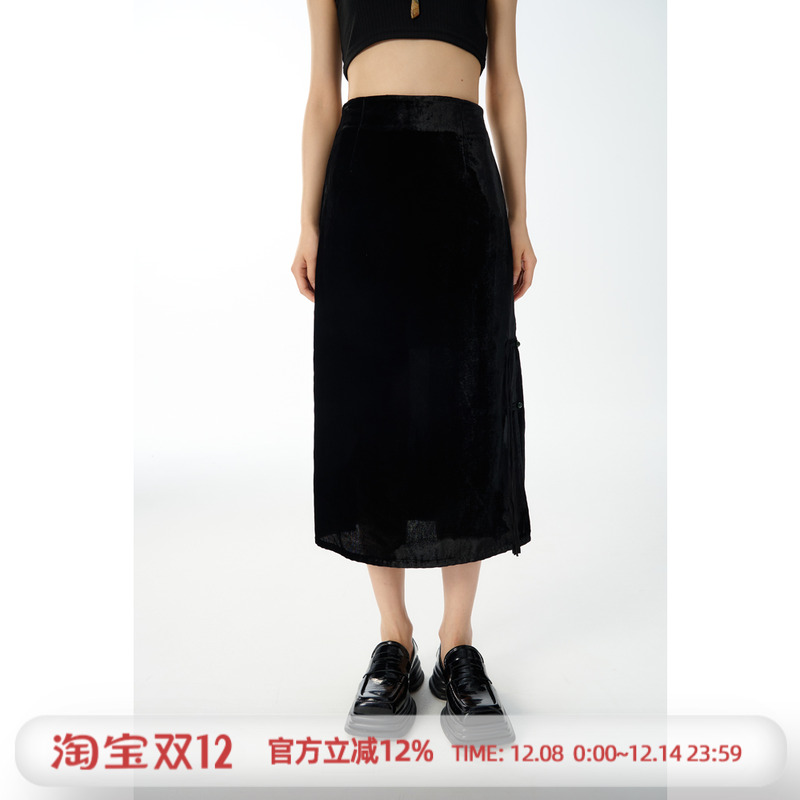 杨二大梦盘扣半身裙街头潮人