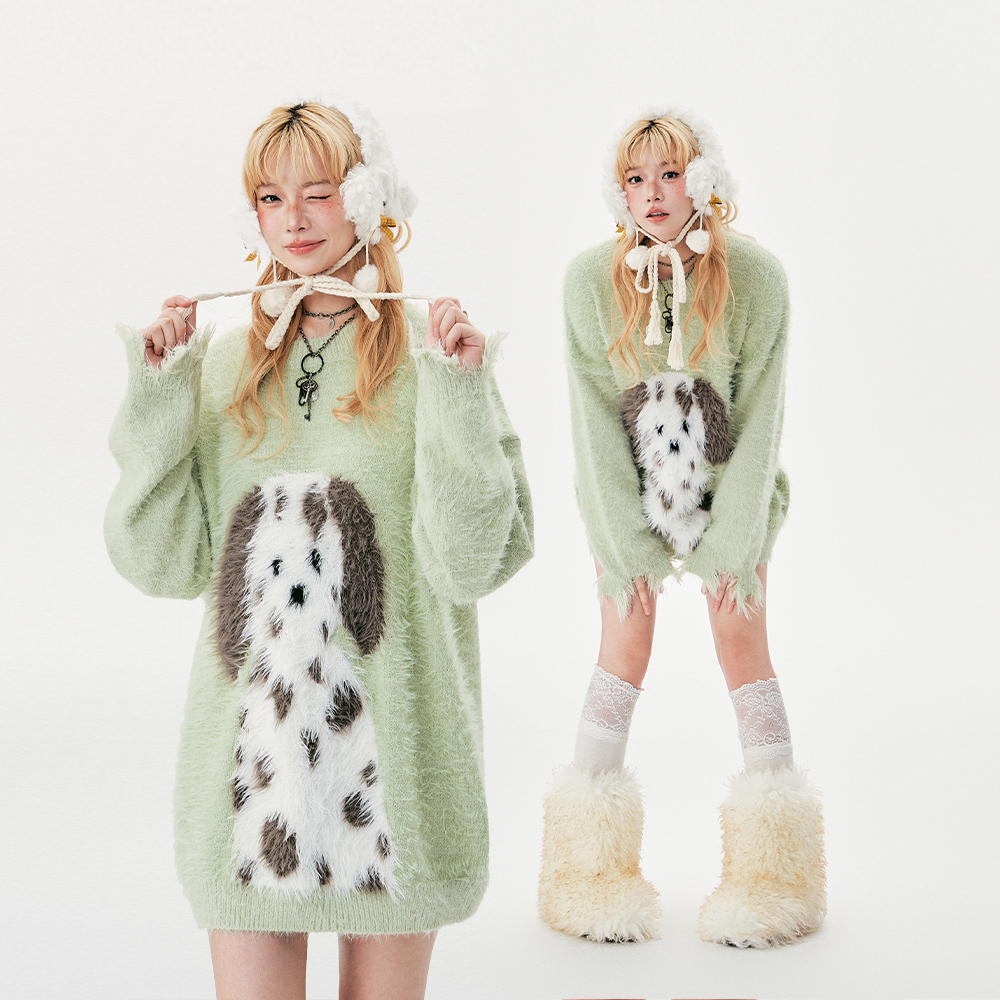 杨二大梦斑点狗毛衣斑点狗毛衣