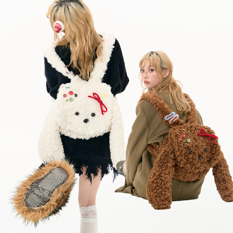 杨二大梦泰迪小狗双肩包