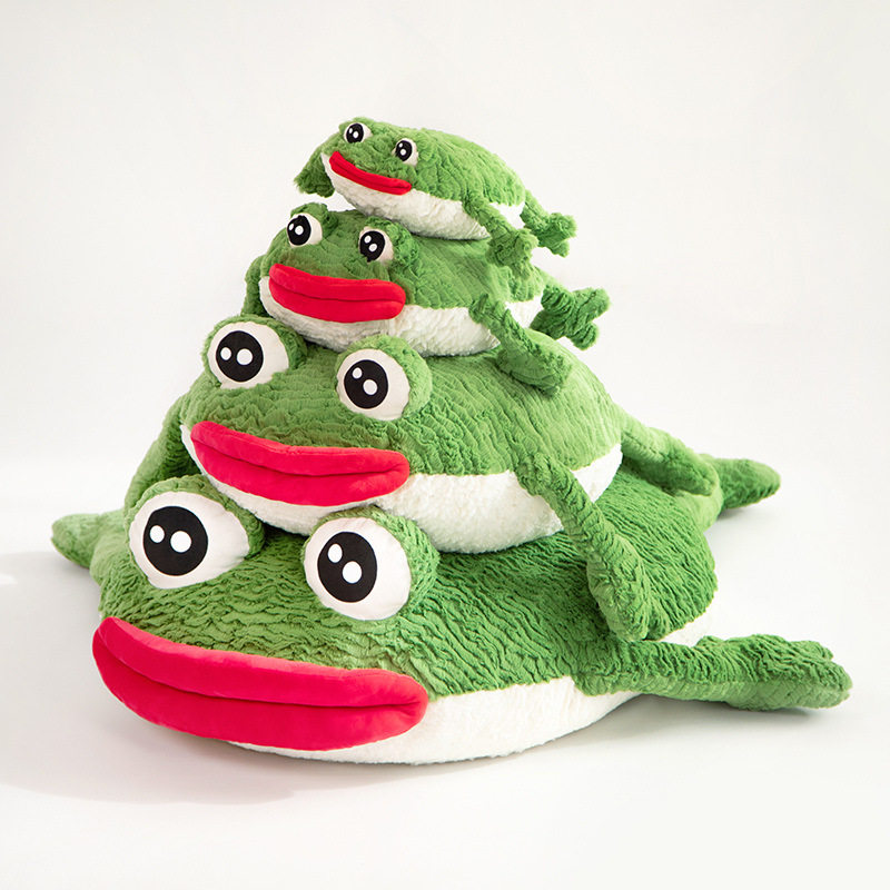 网红搞怪香肠嘴小青蛙公仔抱枕午睡腰靠地垫沙发超大号很丑的玩偶