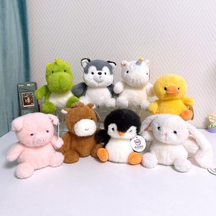 原点绒创豆袋大象玩偶黄鸭桌伴企鹅公仔乌龟掌中宝小熊猫娃娃礼物