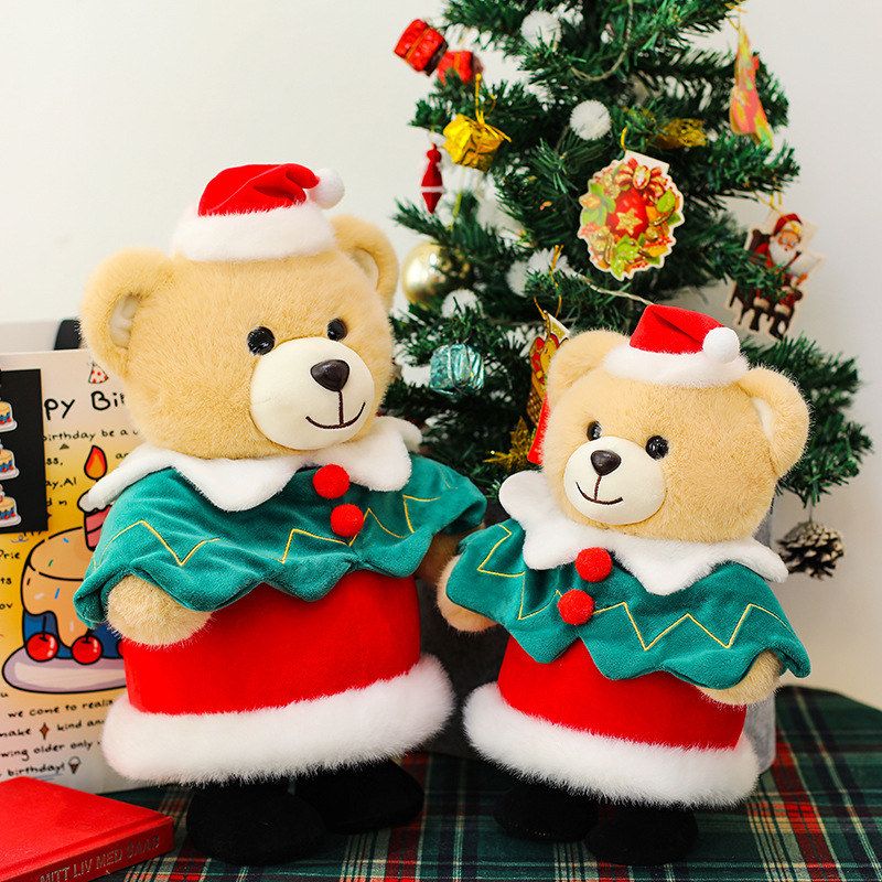 圣诞站姿小熊节日礼物儿童送女生