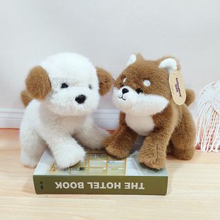 可爱西高地毛绒玩具坐卧秋田犬公仔网红拉布拉多玩偶娃娃儿童玩具