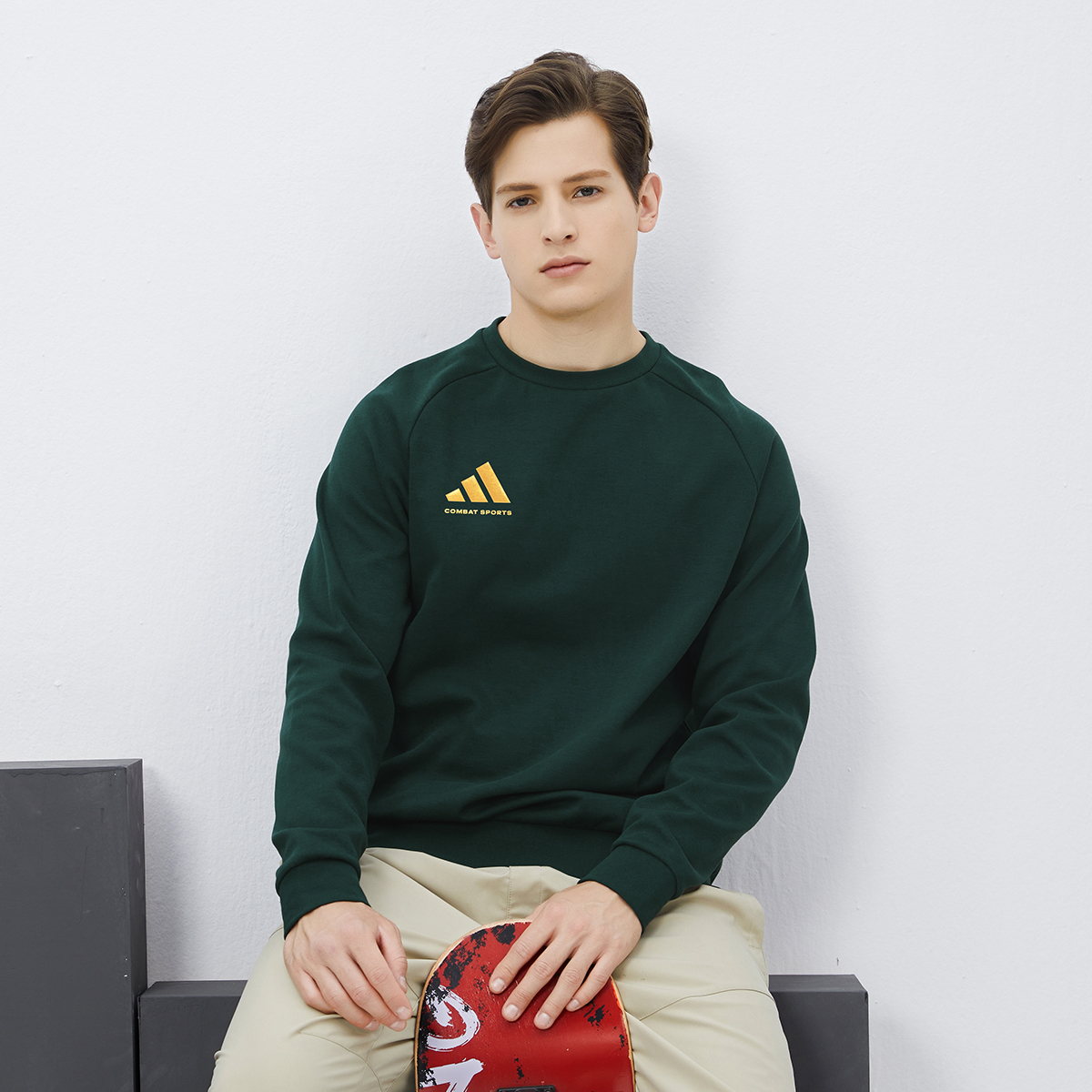 Adidas阿迪达斯卫衣男情侣一男一女 棉款男女同款aCLLSPS3CS-GNG