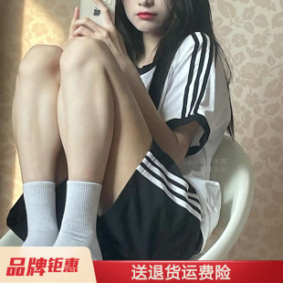 情侣一男一女 Adidas阿迪达斯短袖 CW1202 男 运动T恤 CW1203 黑白