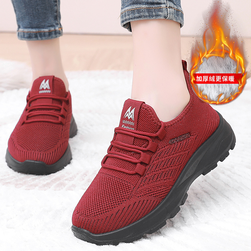 冬季加绒运动保暖女棉鞋