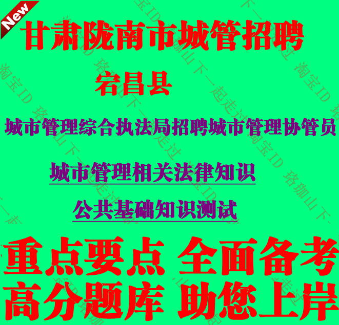 甘肃陇南宕昌县城市管理综合