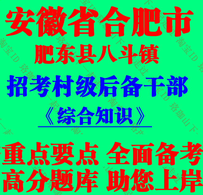 2025年合肥市肥东县八斗镇招聘招考村级后备干部职业能力测试新版