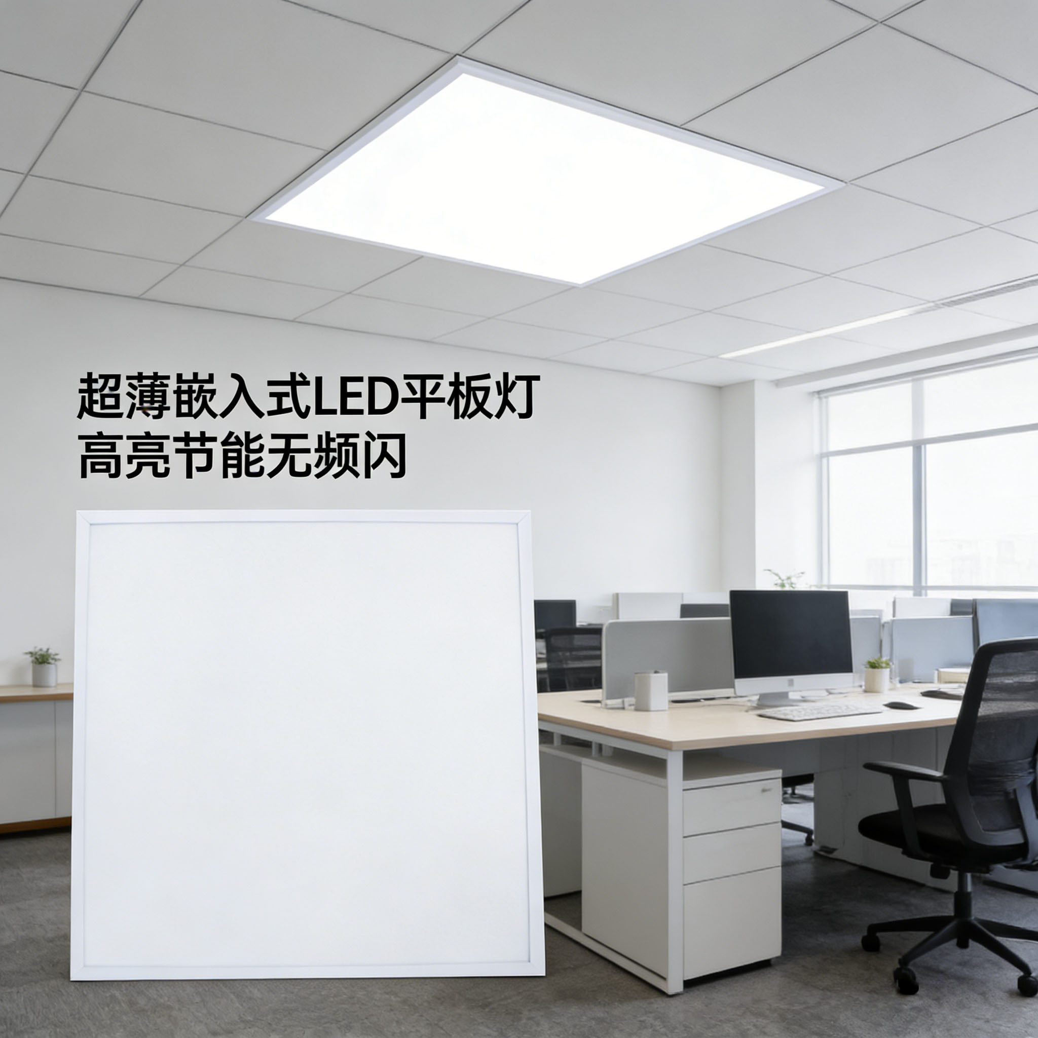 300X300铝扣板厨房家用包LED灯图片