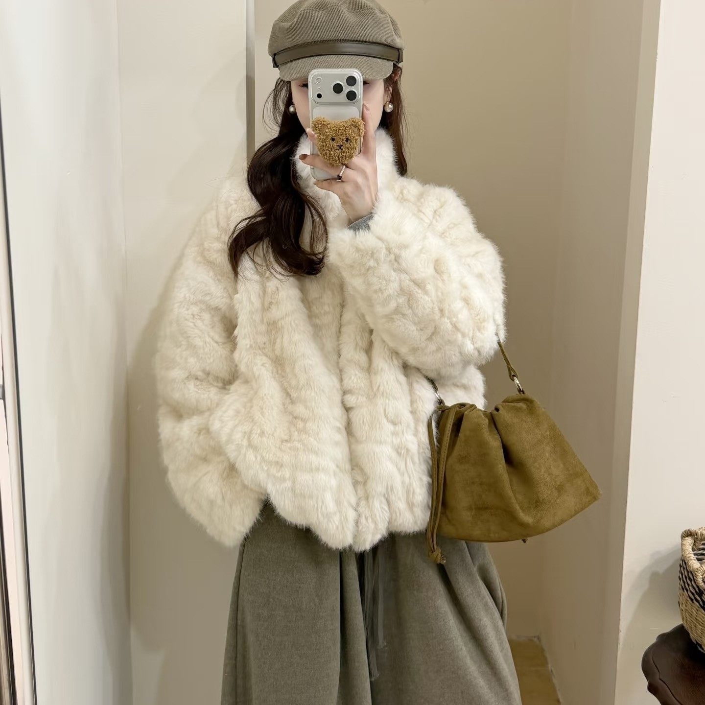 立领环保皮草羊羔毛短外套女冬季韩系高级感保暖皮毛一体毛绒上衣,女装/女士精品,皮草,淘宝优惠券,粉丝福利购,淘宝优惠卷