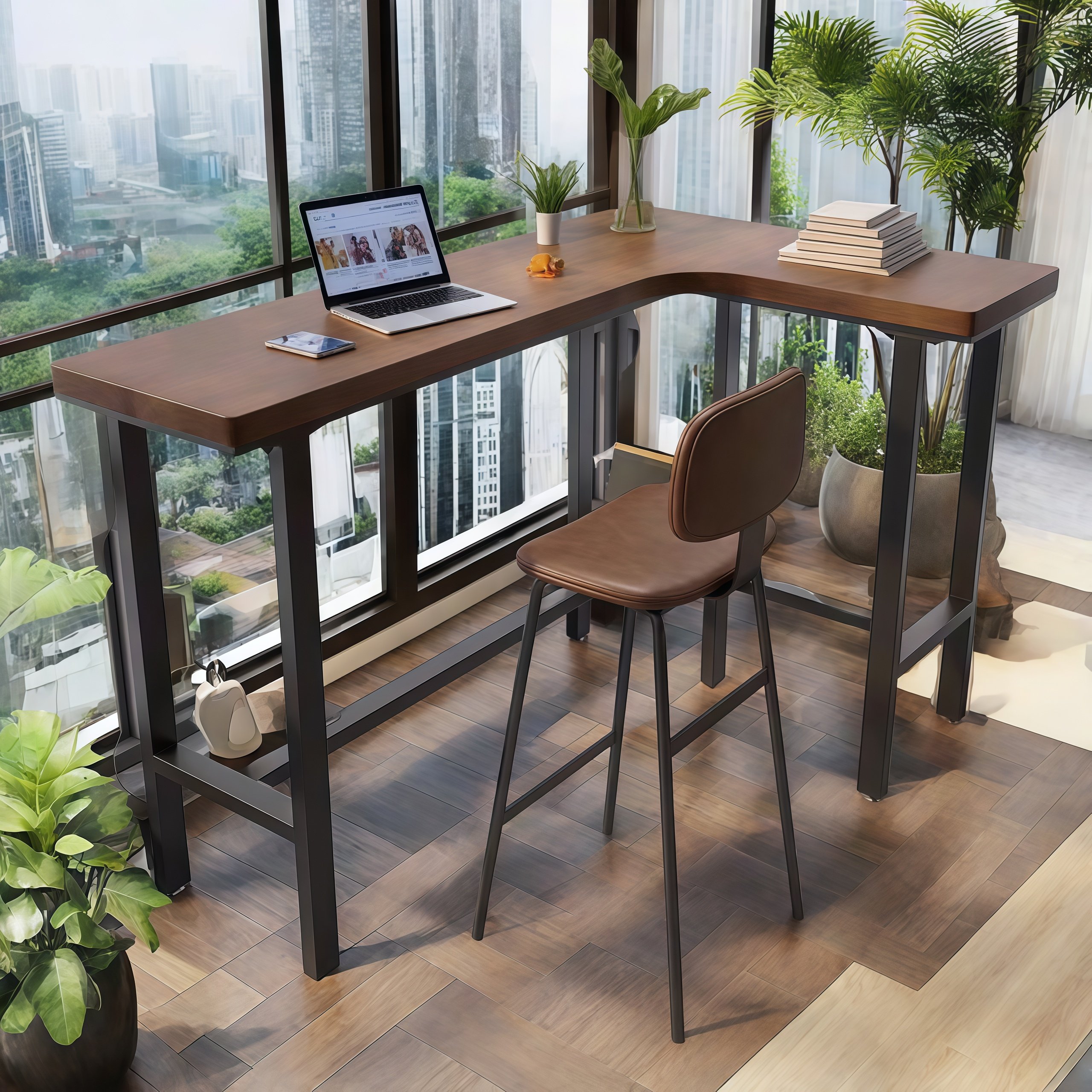 实木转角吧台桌 客厅隔断阳台吧台桌 现代家用L型靠墙一体高脚桌,商业/办公家具,酒吧椅,淘宝优惠券,粉丝福利购,淘宝优惠卷