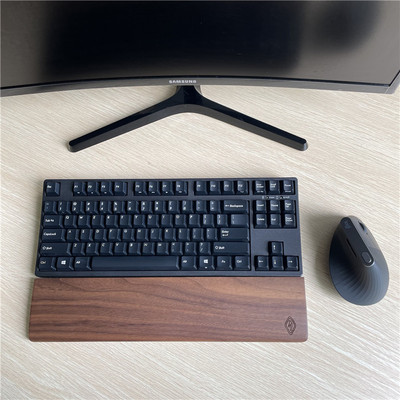 适用键盘手托腕托掌托黑胡桃木