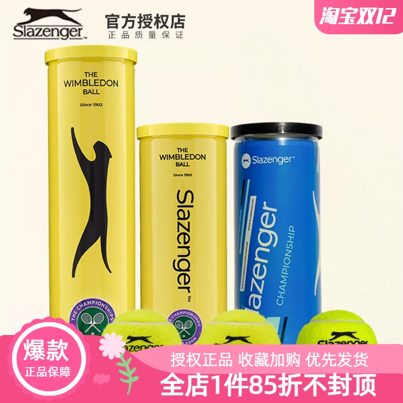 国际大牌比赛用球Slazenger网球