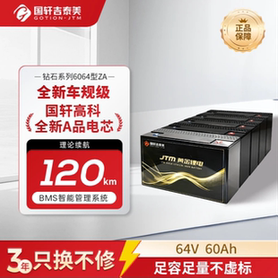 国轩高科6064型60Ah电动车铁锂电池蓝牙监测送充电器原位替换6032