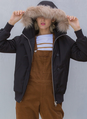 专柜正品 DICKIES 女子工装防风保暖运动棉服夹克外套 173W10EC05