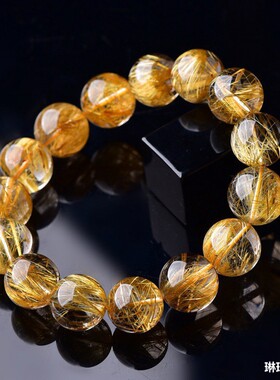 招财运旺自己巴西天然金发晶男女