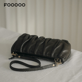 fooooobag植鞣系列「褶皱随身腋下包」头层牛皮质感柔软单肩包包
