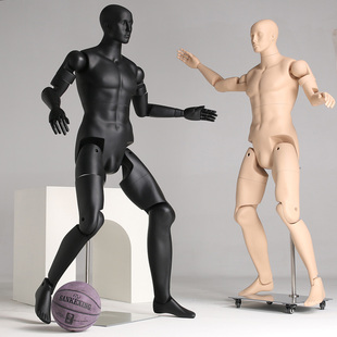 男全身模特道具四肢活动关节人台运动商务人体模型橱窗服装 展示架