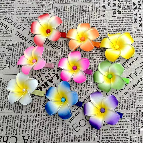 鸡蛋花发夹海边度假风傣族