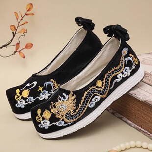 男款婚鞋明代古风汉服男鞋唐装明制新郎鞋子男士明朝汉服鞋古装靴