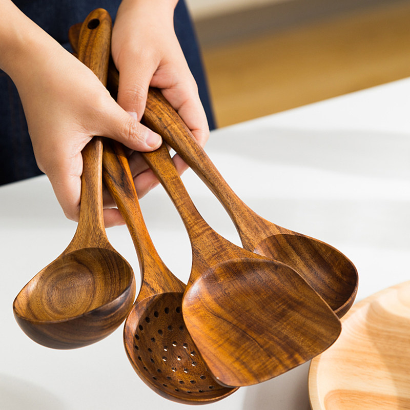 柚木厨房锅铲汤勺木铲煎铲不粘锅专用长柄锅铲饭勺漏勺耐高温厨具,厨房/烹饪用具,木铲,淘宝优惠券,粉丝福利购,淘宝优惠卷