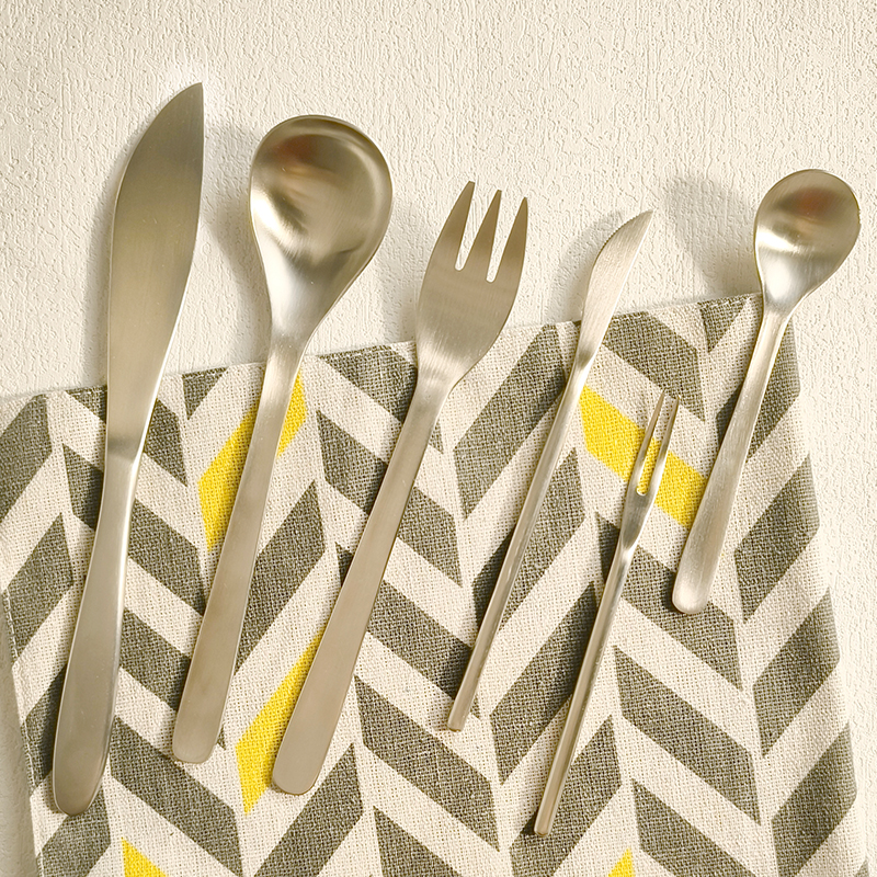 西餐餐勺日式极简磨砂复古商用